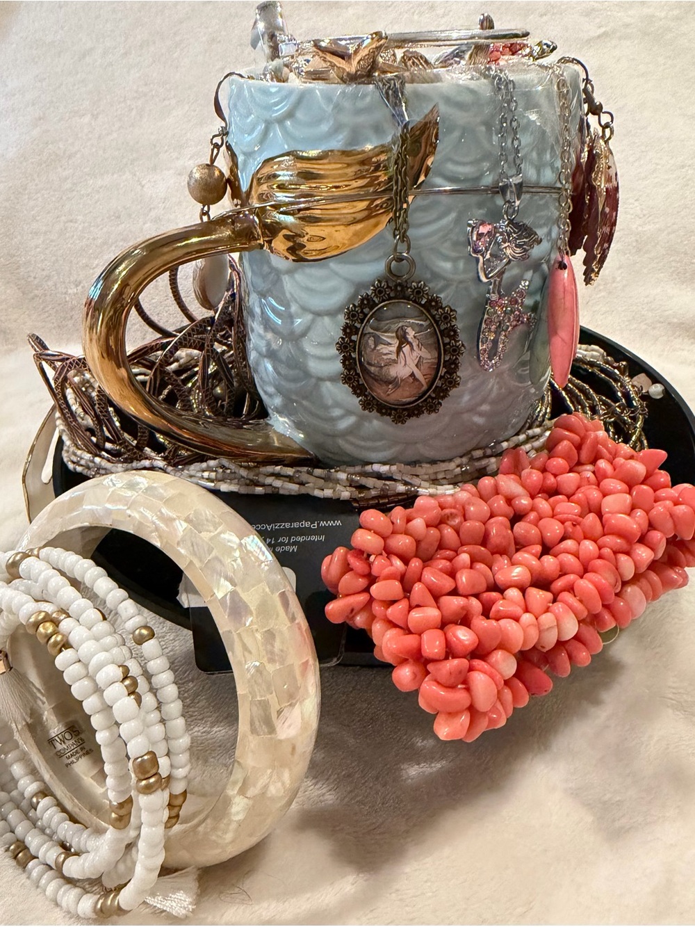 Leucothea:  A mermaid/beach themed mystery jewelry jar